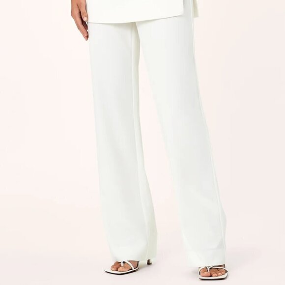 Rena Lange Wide Leg High Waist Milk Trouser Dress Pants Size 6 US - Picture 2 of 3